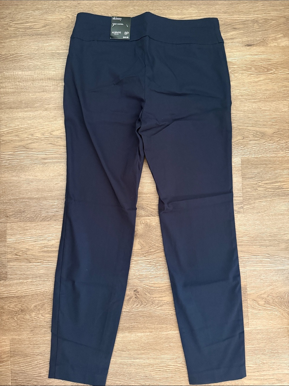 Alfani Navy Women's Pull-On Skinny Leg petite Dress Pants - Picture 5 of 5